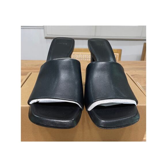 Vince Lulu Heel Sandals Black Leather Size 10 US 41 EU NIB Timeless Minimalist - Picture 6 of 14